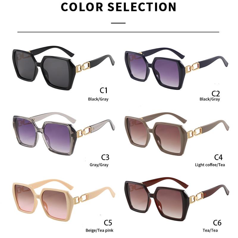 High-quality Gradient Square Sunglasses Women Men Fashion UV400 Sun Glasses Party Travel Artistic Sense