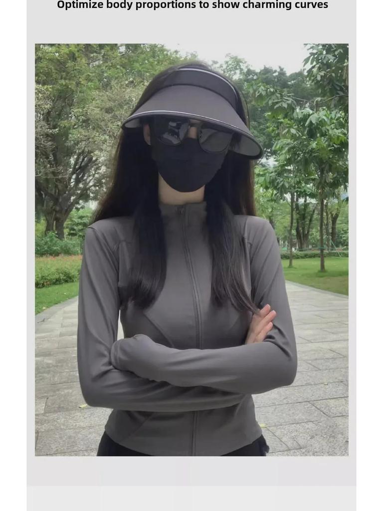 Women's Quick-Dry Yoga Jacket - 2025 Spring/Autumn: Zipper, Stand Collar, Long Sleeve, Fitness Top