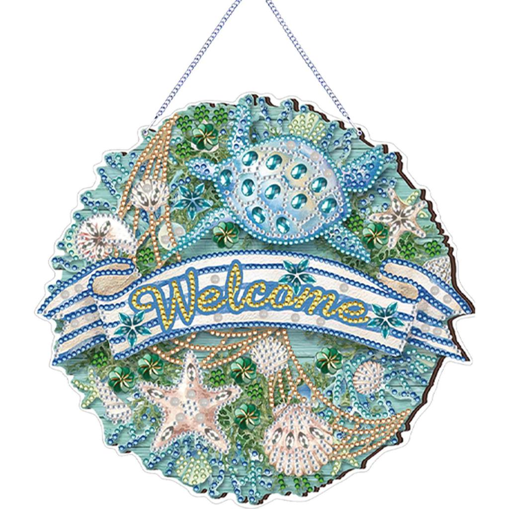 Summer Vibe 2D/Flat DIY Special Shape Rhinestone Diamond Art Window Pendants Diamond Art Pendant Wall Decor for Home & Windows