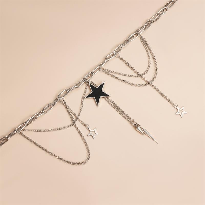 Fashion Forward Hollow Star Necklace Versatile Layering Jewelry For Women Lightweight Alloy Daily Wear Accessory