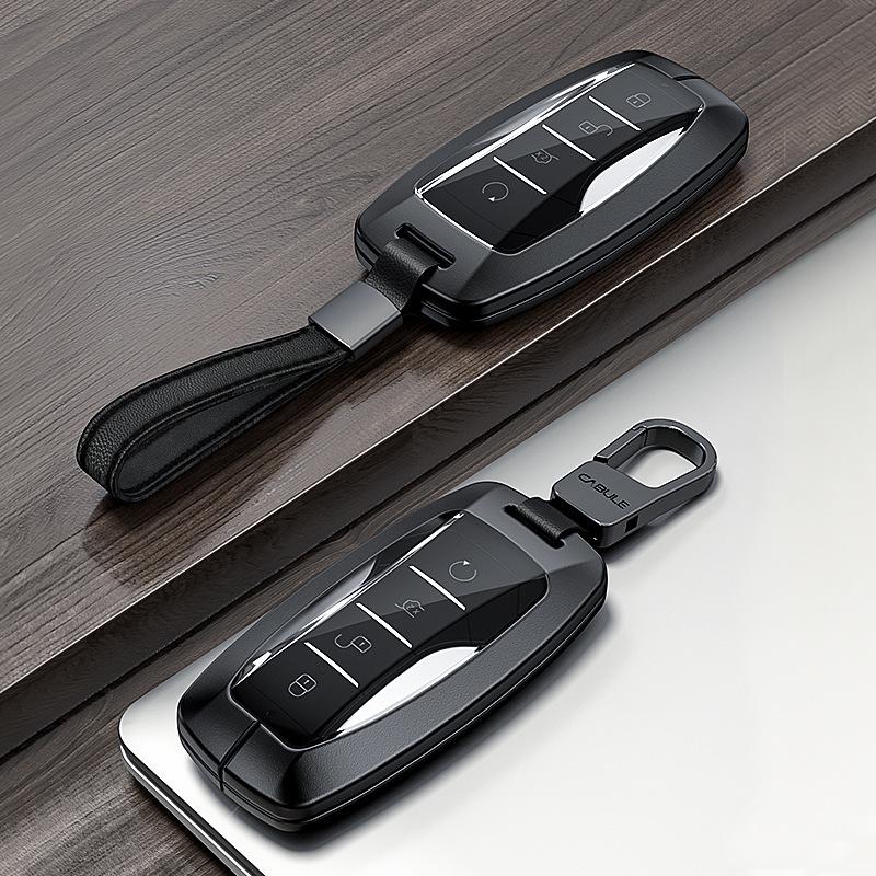 BYD Aluminum Alloy Car Key Case for Qin Pro, Song Pro, Tang, and Han – Creative Metal Shell Cover
