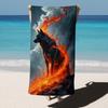 1PC Flaming wolf sprit Lion Towel for family or friends Gifts Quick-Dry Beach Towel For Yoga Tourism Beach GYM Camping Swimming