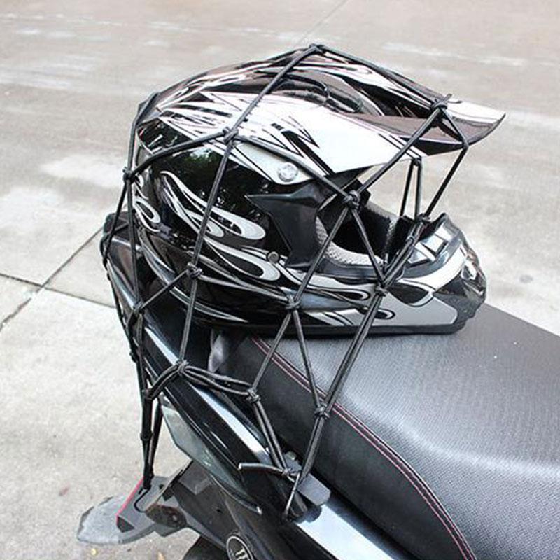 Motorcycle Helmet Net Mesh Web Cargo Luggage Net Elastic Bungee Cord Bike Moto Accessories Hold Down Fuel Tank String Bag