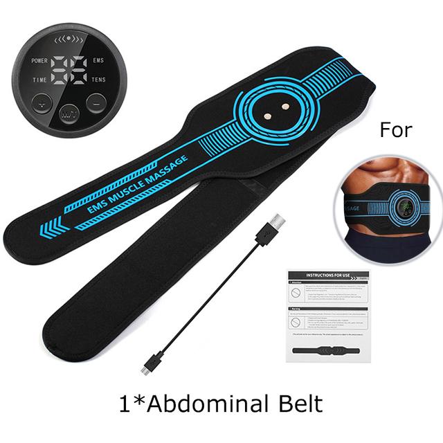 EMS Muscle Stimulation Belt Electric ABS Stimulator Trainer EMS Abdominal Exerciser Toning Belts Arm Leg Back Fitness Massager