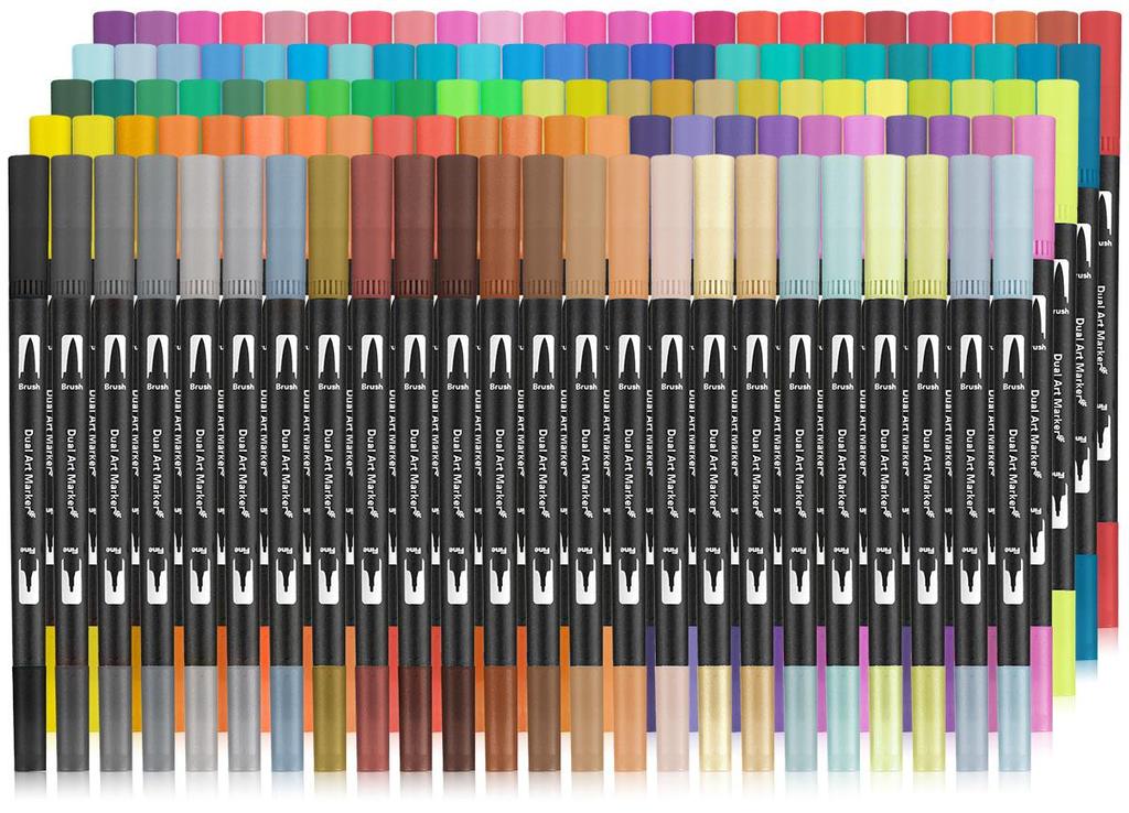 Watercolor Markers Double-Sided Markers 120 Colors RAGI