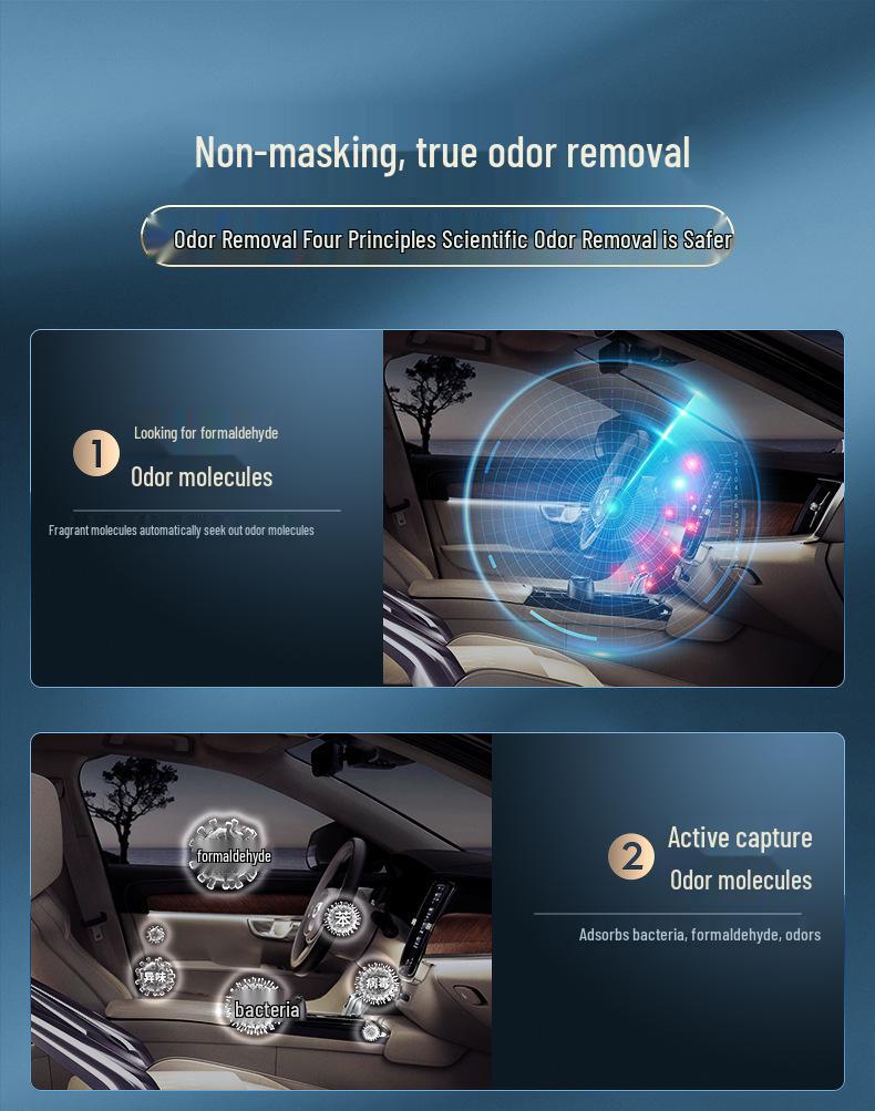 Long-lasting Car Air Freshener Solid Balm - Light Fragrance Odor Eliminator for Men