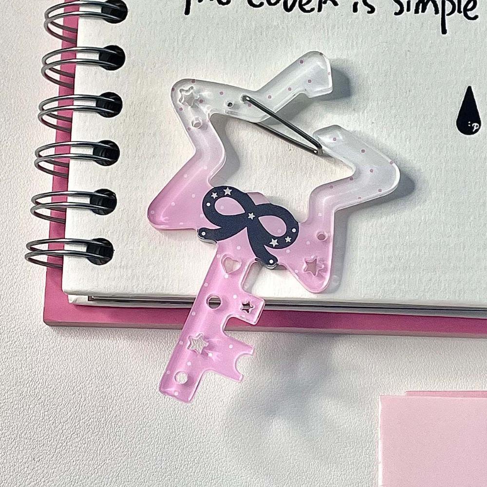 

Иллюстрация Безделушки Пряжка Брелок Акриловый Держатель для Карт Брелок Новый Шарм Карабин Star Key