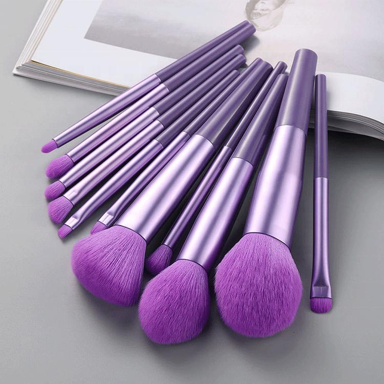 Makeup Brush Set Trade Assurance Foundation Case Shenzhen with Cylinder Factory Green Blush Pink 11pcs Opp Bag or Case or Box