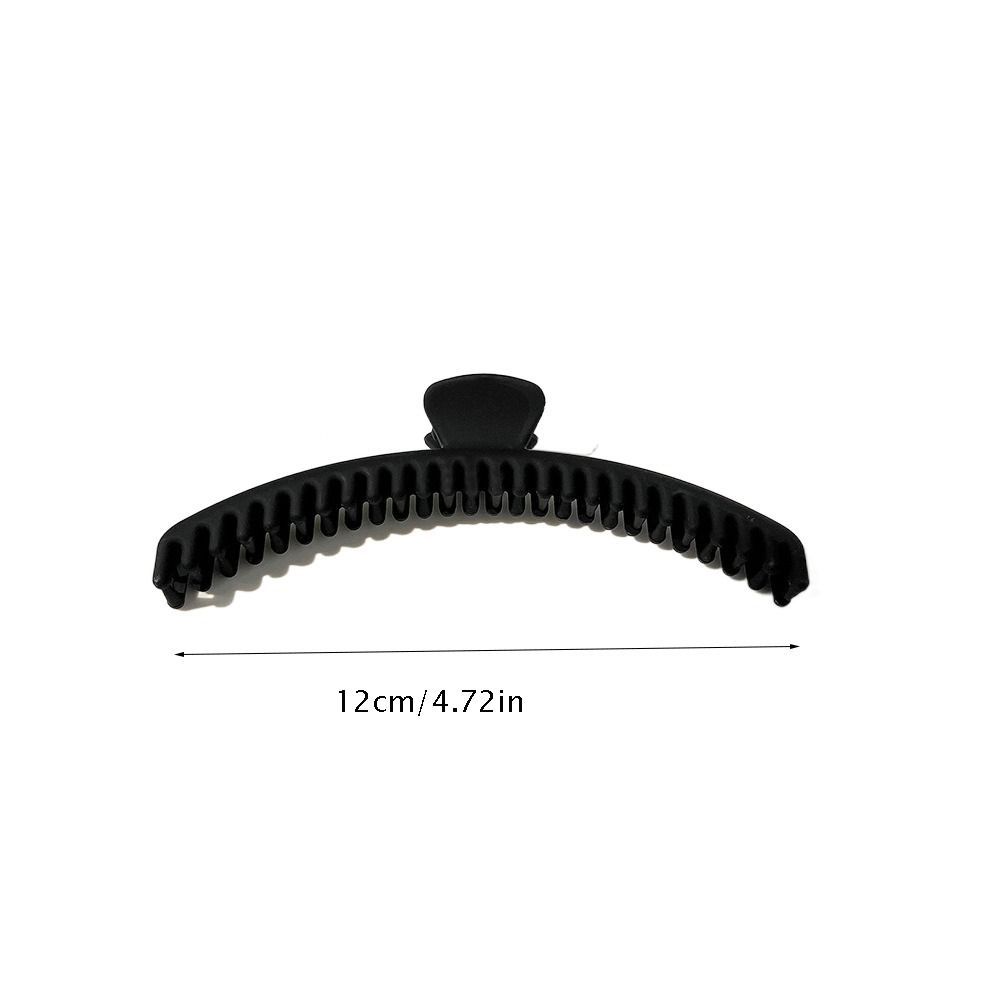 Fashion Large Matte Claw Clip Acrylic Korean Style Thin Shark Clip Ponytail Clip Solid Color Geometric Hair Claw Face Washing