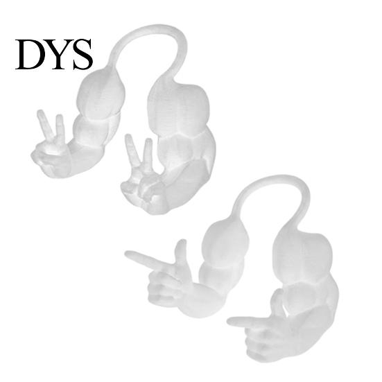 Humorous Pet Accessories 2Pcs Funny Cat Muscle Arms, Hilarious Cosplay 3D Printed Comfortable Costume Peace Gesture Lightweight Shoulder Attachment