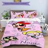 3pcs The Powerpuff Girls9 Cover Set - Personalized Name, HD Printed Bedding with 1 Cover and 2 Pillowcases - Perfect for Home Decor, Easy Care