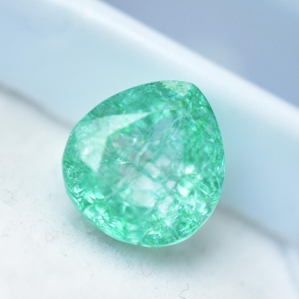 11x10mm Pear Cut Green Emerald NATURAL Loose Gemstone For Loved Ones