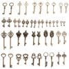 46Pcs/Set Mix Kit Old Looking Retro Antique Brass Bronze Decorative Vintage Key For Steampunk Charms Pendant Jewelry Easy To Use