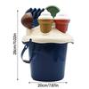 Kids Beach Toy Digging Sands Tool Sand Toys Set with Shovel Rake Water Bucket Ice Cream Mold for Infant Todddler Birthday Gifts