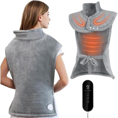 Heated Shawl Vest USB Powered Portable 60x90cm Back Pain Relief Wrap Machine Washable Warming Pad for Women Office Car Gift