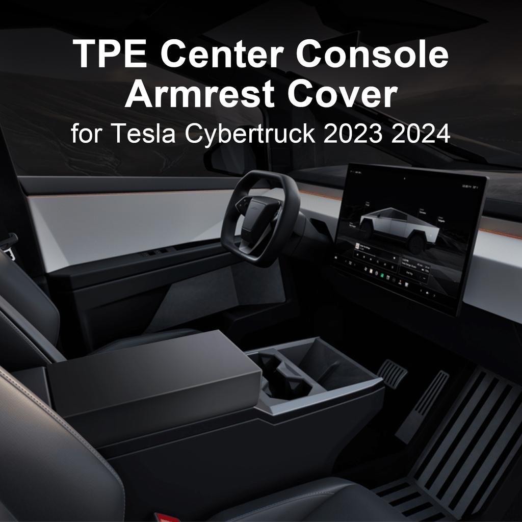 Center Console Cover For Tesla Cybertruck 2025 2025 TPE Scratch Resistance Car Armrest Box Cover Protector Pad Car Accessories