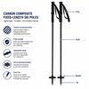 Zeroring Carbon Composite Ski Poles Fixed Length Lightweight Alpine Snow Poles Factory Direct