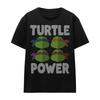 TMNT Turtle Power Faces Womens T-Shirt, S-2XL, Black
