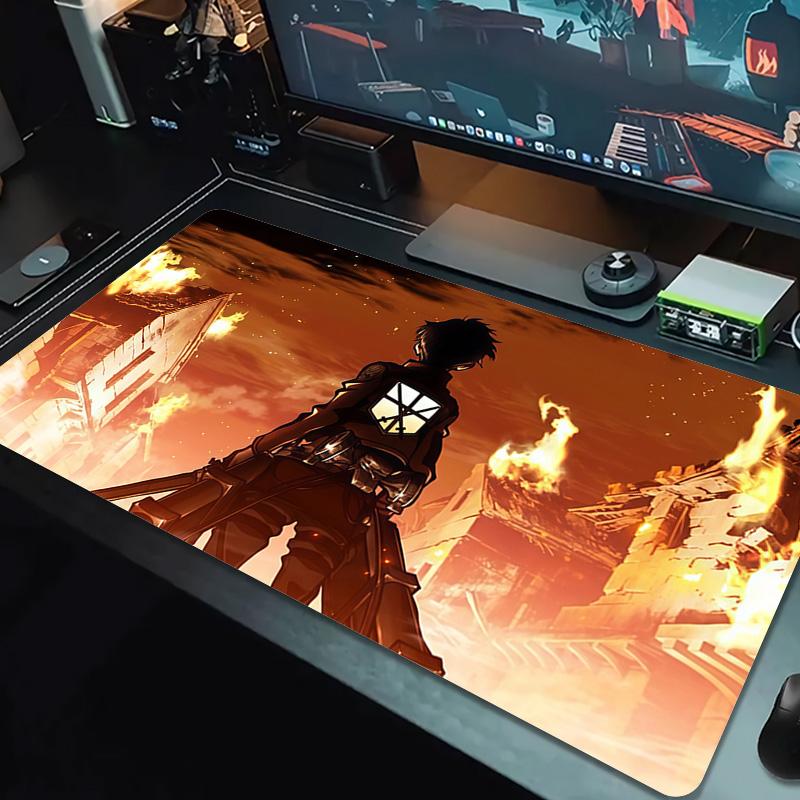 Attack On Titan Print  Cushion Non-slip Laptop Tablet Big Mousepad XXL Mat Mini PC Playmat With Lock Edge