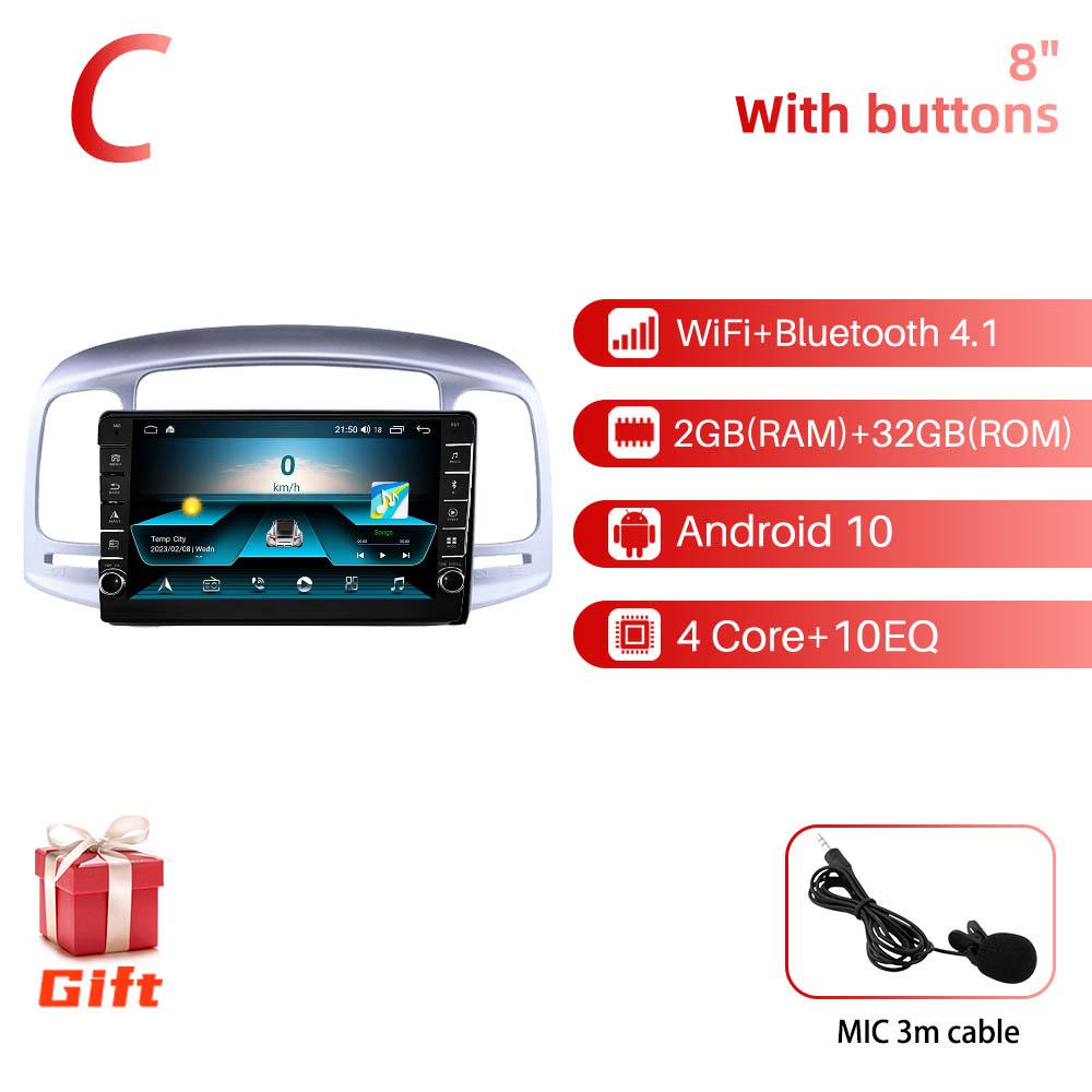 2 Din Car Multimedia Player for Hyundai Accent 2006-2011 Screen Android Radio Stereo GPS Navigation Head Unit Autoradio Carplay