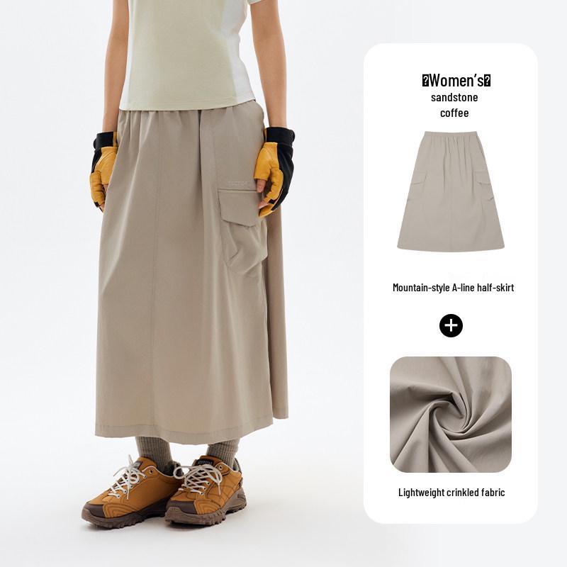

Tantuo Women s A-line Midi Skirt - Spring/Summer, Lightweight, High Waist, Slimming, Quick Dry, Sun Protection 3X Large
