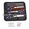 All-Steel Pet Grooming Scissors Set: Flat-Tooth & Curved Trimmers for Dog Hair Care.