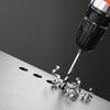 4/5 Piece Eccentric Twist Drill Bit Set 6.35mm Hex Shank 150mm Extended for Multiple Use On Masonry Concrete Drilling