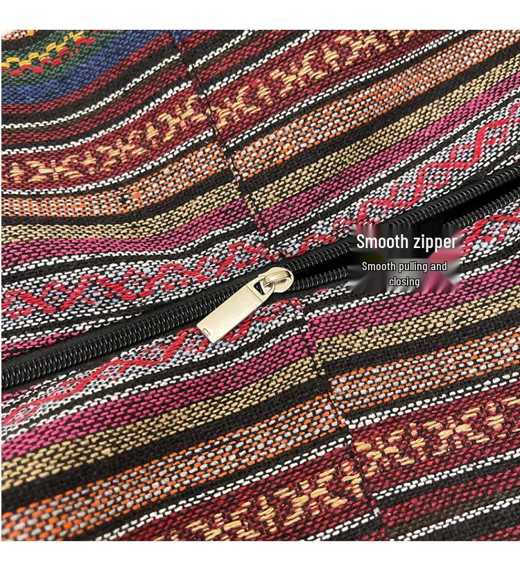 Retro Ethnic Canvas Shoulder Crossbody Bag - Large Capacity Backpack Handbag (2025)
