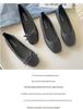 Women's Soft Leather Bowknot Ballet Flats – Comfortable, Lightweight, Four Seasons, with Small Square Toe and Soft Sole.