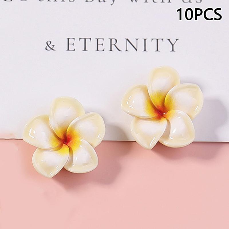 10Pcs Cartoon Simulation Flower Resin Series Jewelry Making Diy Accessories