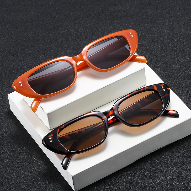 New Rice Nail Sunglasses For Women With High-end Uv Anti-personal Narrow Frame Cat Eye Sunglasses Z3355