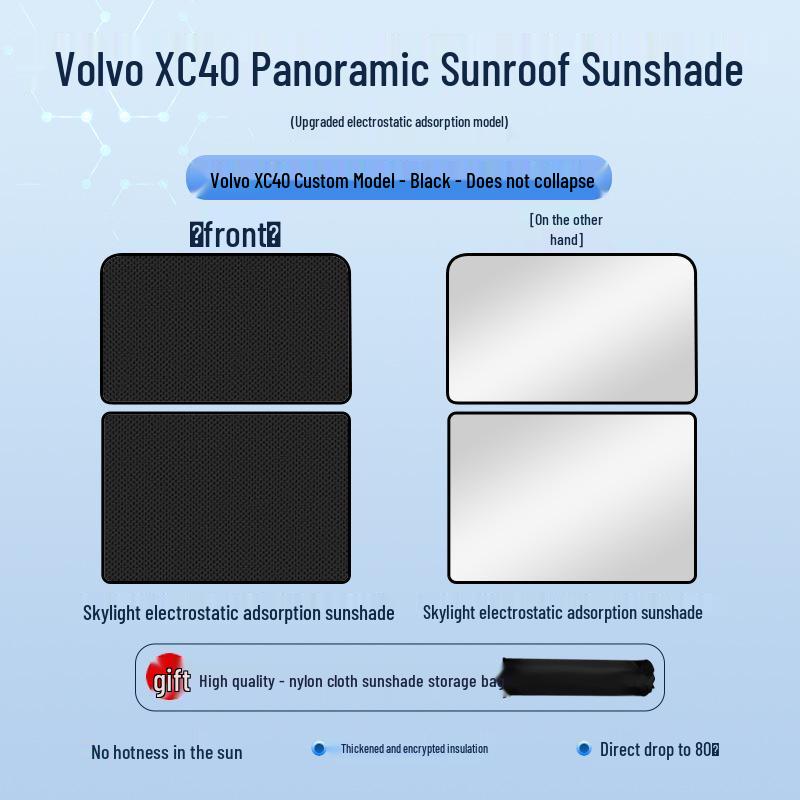 Volvo XC40 Sunroof Insulation Sunshade: Heat & Privacy Protection