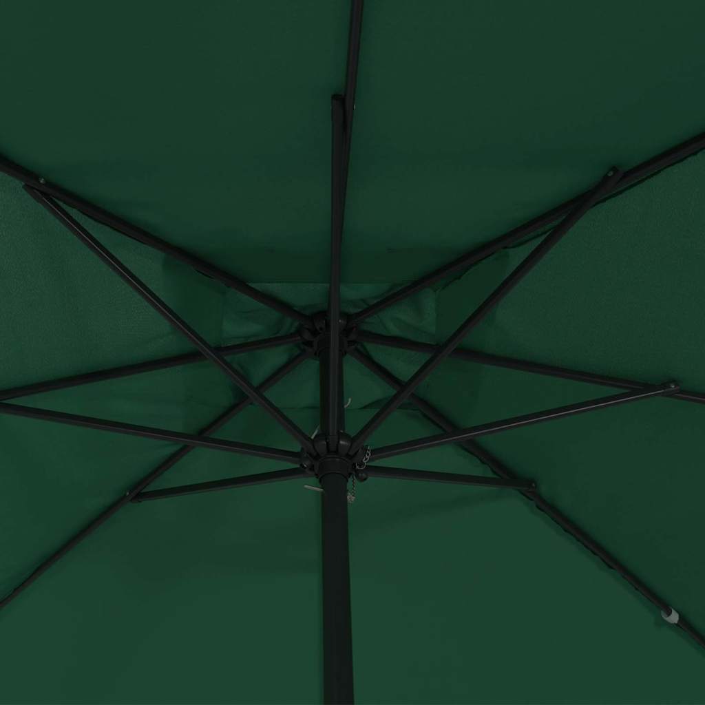 Garden Sun Umbrella Green 295 x 295 x 245 cm Polyester and Steel