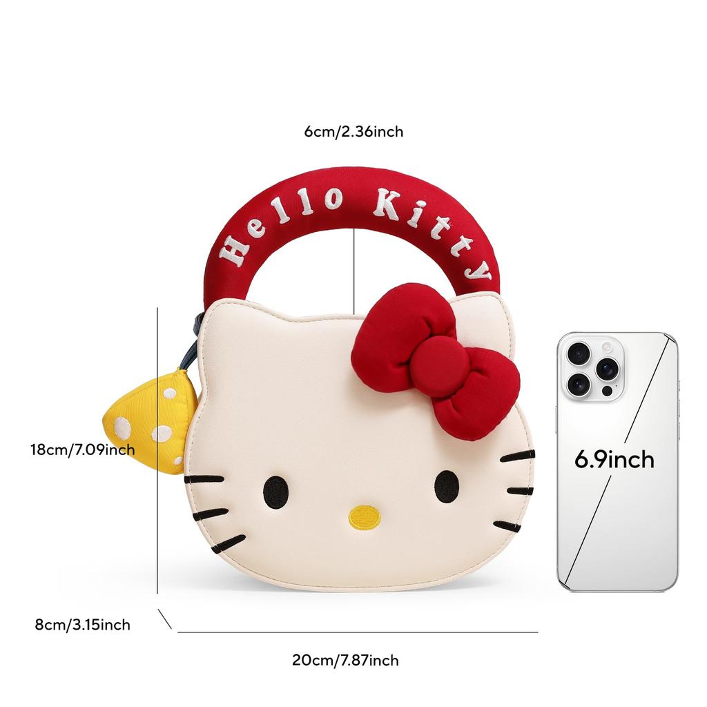 Hello Kitty Shoulder Bag for Made with Materials and Featuring a Cute Cat A Popular Gift for Perfect for and [Toutou] [Official] Women, High-Quality