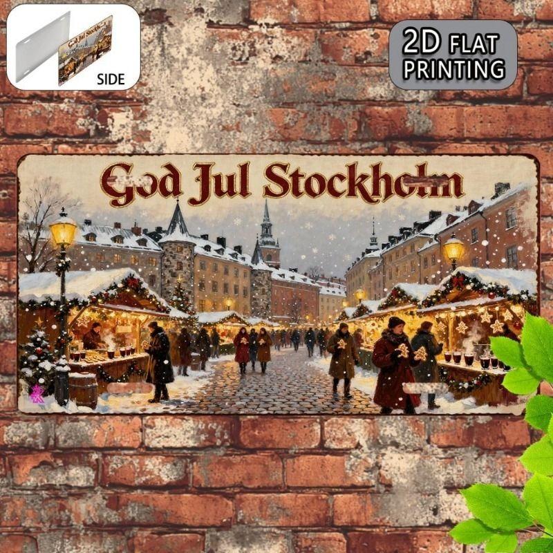 Motorcycle Souvenir License Plate, Metal Auto Wall Decor 15x30cm