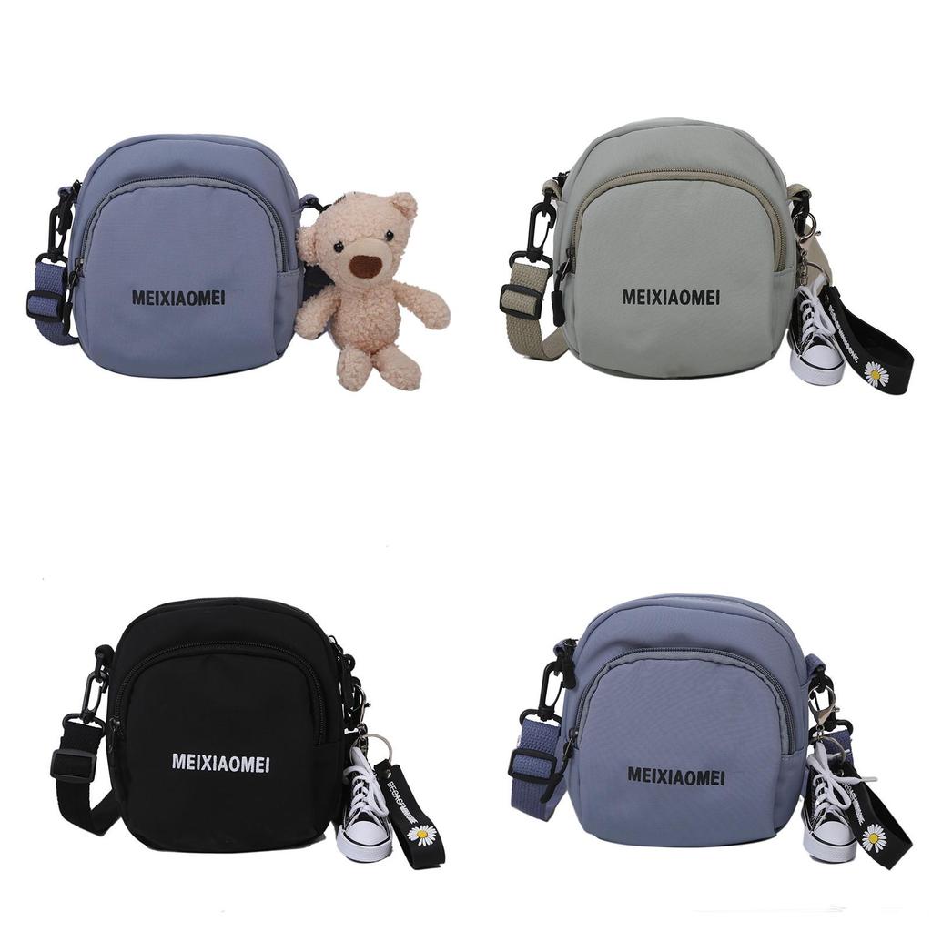 Canvas Small Crossbody Bag With Zipper Closure For Daily Casual Use