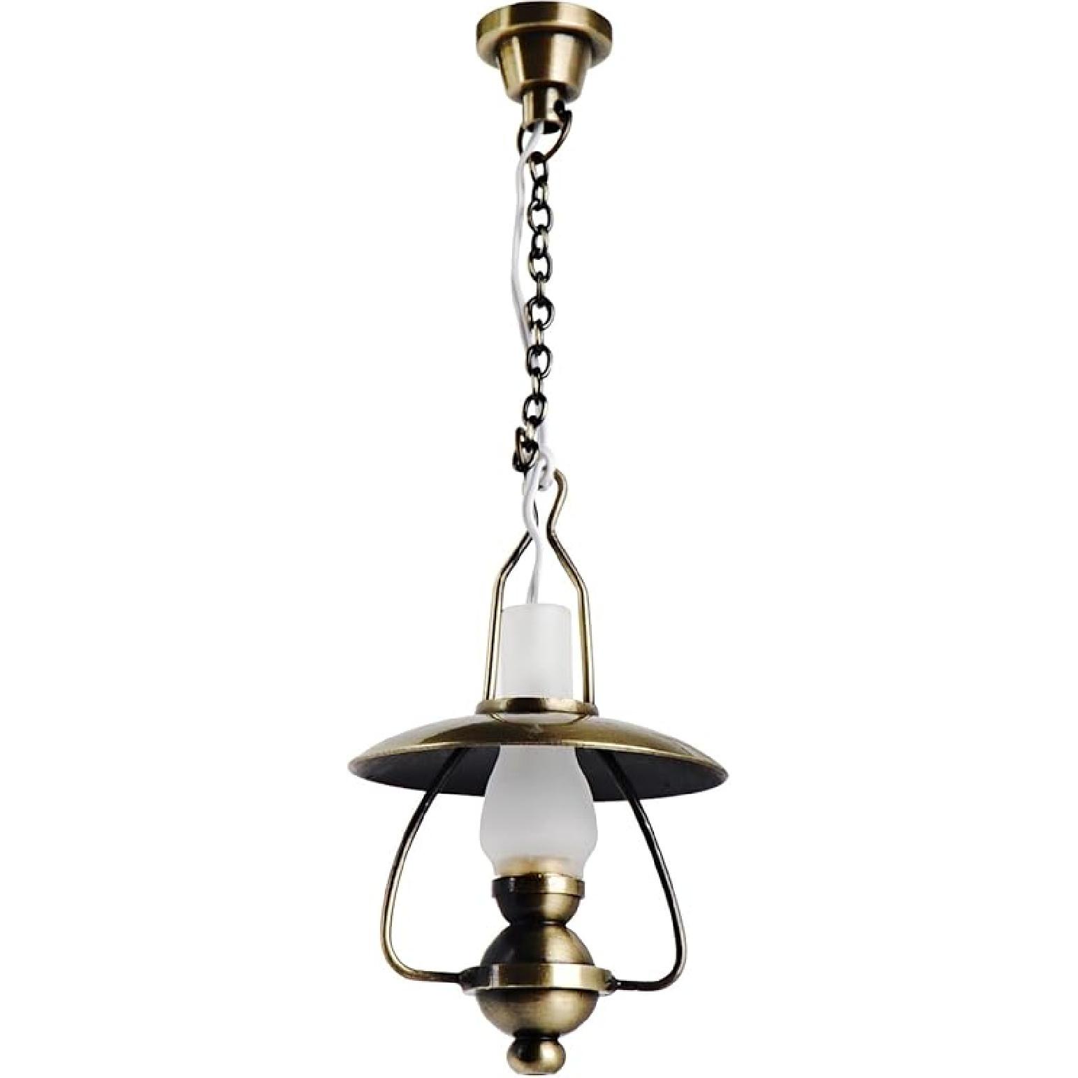 Waldosia 1:12 Scale Dollhouse 12v Powered Wired Claire Ceiling Light (Brass) латунный