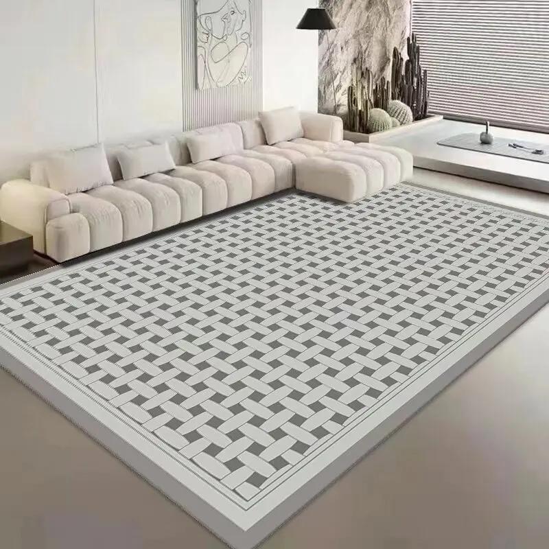 

Modern Classic Lattice Carpet Home Decoration Living Room Large Area Bedroom Carpet Non-slip Fluffy Soft Rugs Washroom Floor Mat 60*90cm
