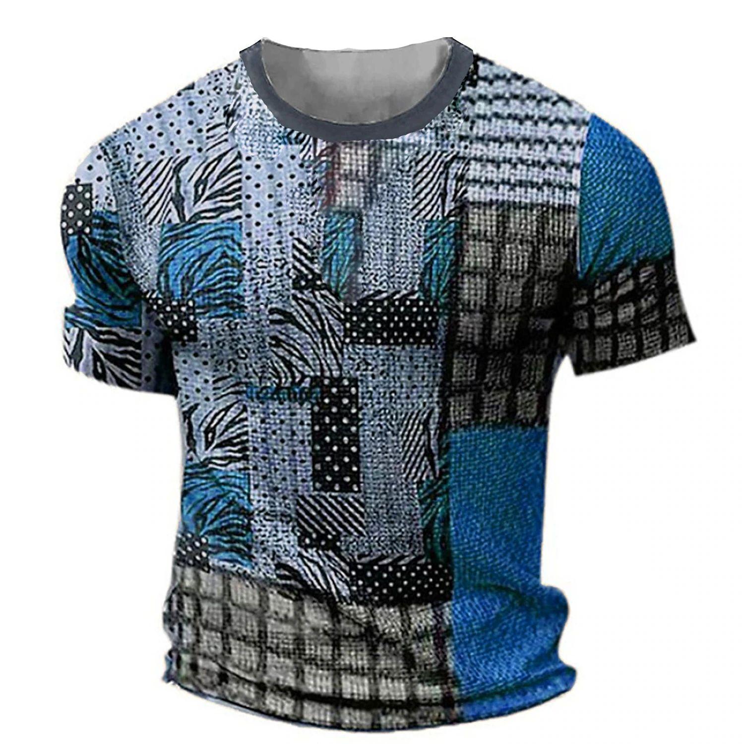 

Винтажный клетчатый принт мужская футболка летняя повседневная толстовка с круглым вырезом свободный джерси короткий рукав дешевые футболки повседневная мужская одежда L