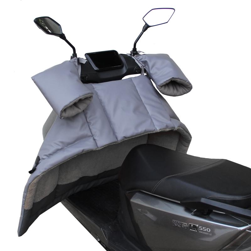 Windproof Plush Winter Cover for Electric Scooters & Motorcycles - Universal, All-Season, Two-Piece