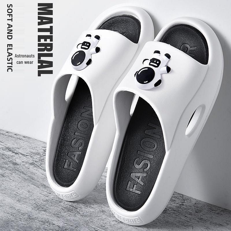 Summer Couple's Trendy White Sandals: Indoor/Outdoor Non-Slip Women's Slippers
