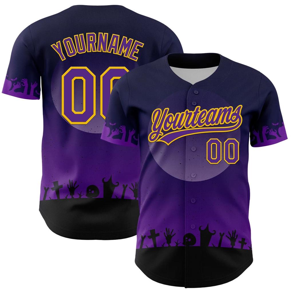 Custom Baseball for Halloween, Unisex Sports Top for Men and Women