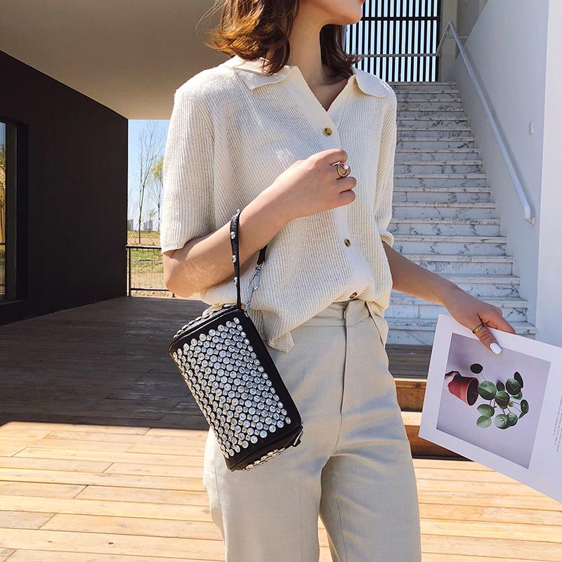 Модная квадратная сумка с блестками — фото 4