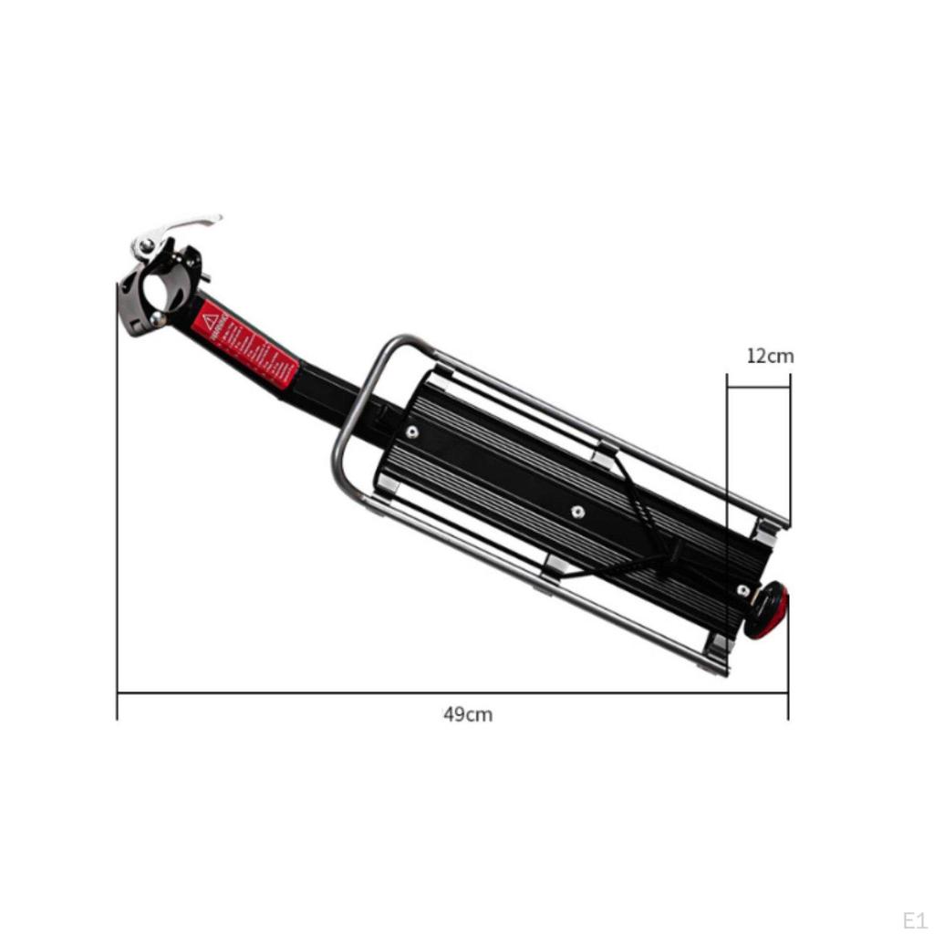 Mountain Bike Rear Rack Detachable Quick Release Sturdy Cycle Accessory