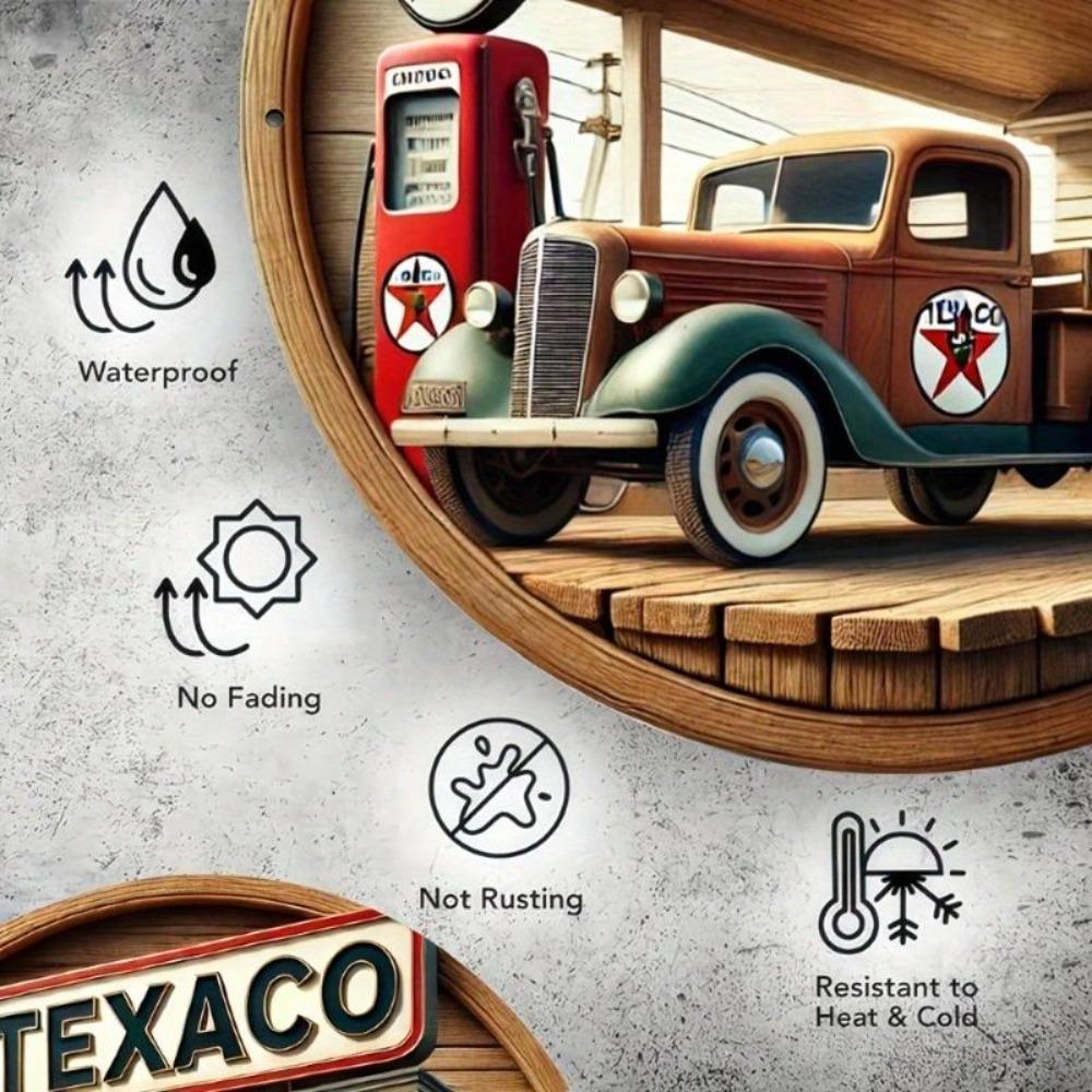 Texaco Vintage Metal Tin Sign Retro Garage Wall Decor Rustic Gas Station Artwork Aluminum Home Decor