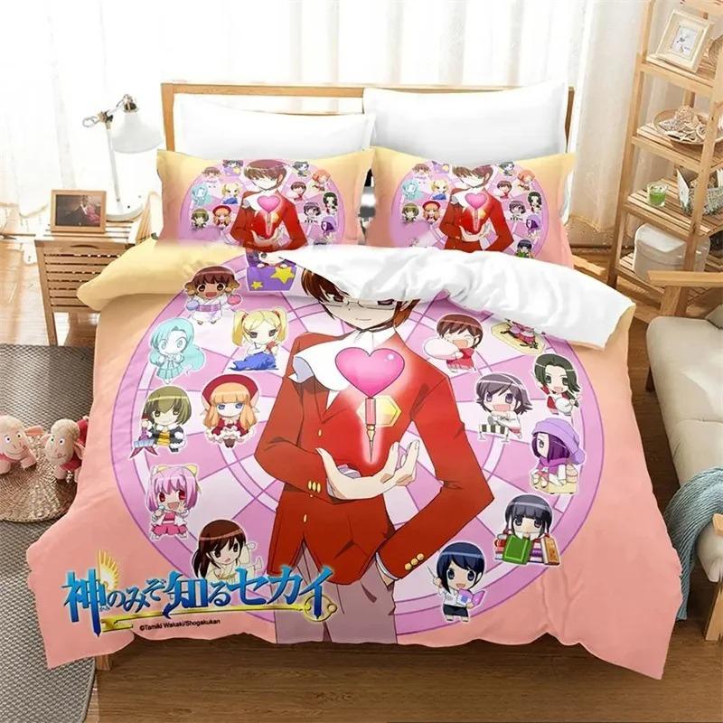 Fashion 3D Print Anime The World God Only Knows Bedding Set Boys Girl Twin Queen King Size Duvet Cover Pillowcase Bed Boys Adult