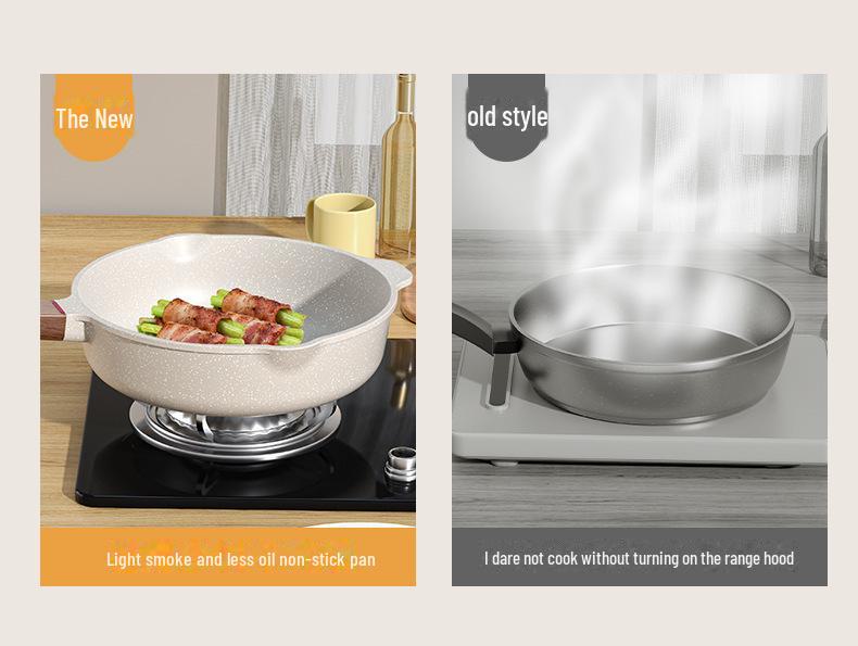 Non-Stick Medical Stone Frying Pan for Omelettes, Steaks, and Pancakes – Compatible with Induction Cookers and Gas Stoves