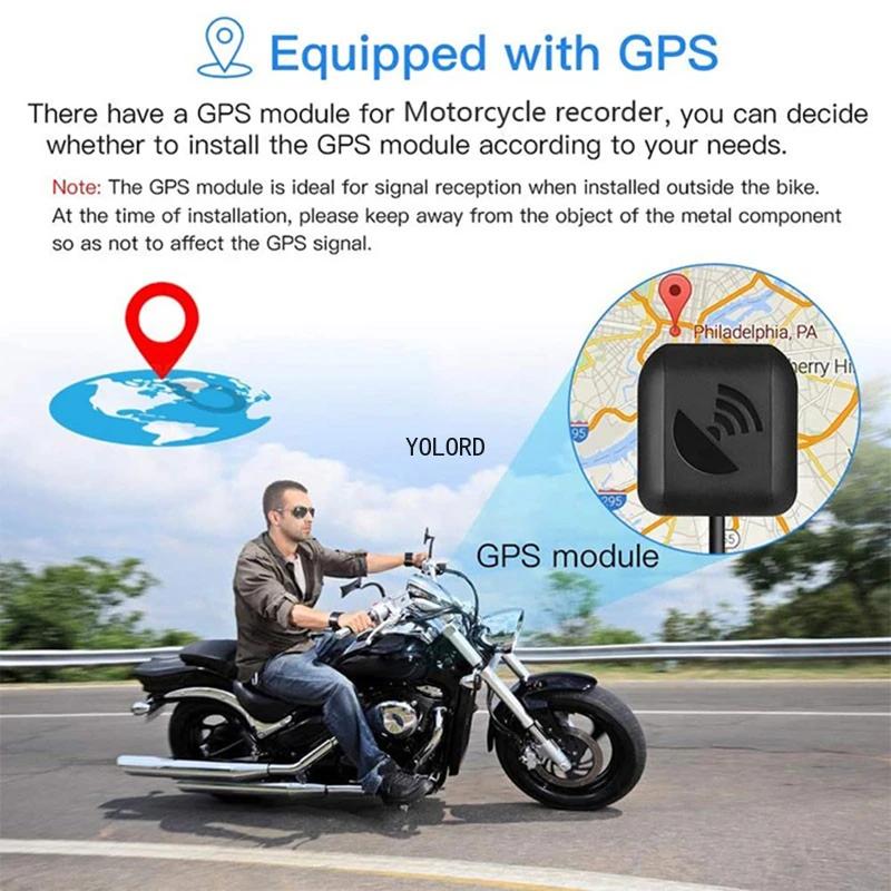 WiFi Motocyklový DVR Palubná Kamera 1080P+1080P Full HD Predný Zadný Pohľad Vodotesná Motocyklová Kamera GPS Záznamník Záznamové Zariadenie