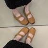 French Retro Mary Jane Women's Shoes Autumn 2025 New Square Head Shallow Mouth Single Shoes Inner Height Increase Soft Sole Single Shoes Women