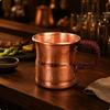 Tazza in Rame Fatta a Mano Manico Intrecciato Bordi Svasati Puri Articoli da Tavola Grande 70